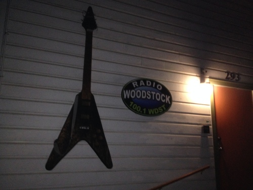 WDST at night. The gorgeous vast wood building once housed Todd Rundgren's Video studio.